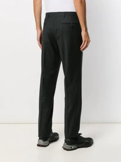 Shop Prada Slim Tailored Trousers In Grey