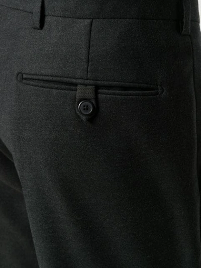Shop Prada Slim Tailored Trousers In Grey