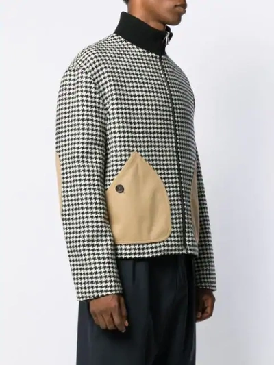 Shop Loewe Houndstooth Jacket In Black