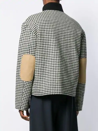 Shop Loewe Houndstooth Jacket In Black