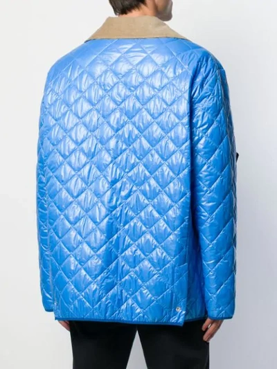 Shop Maison Margiela Gesteppte Jacke In 519 Light Blue