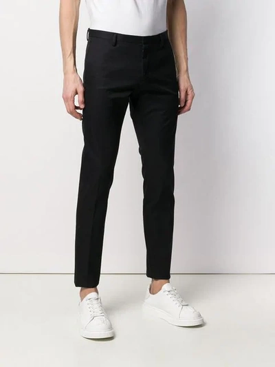 Shop Dsquared2 Skinny Chino Trousers In Black