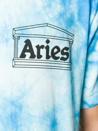 Shop Aries Tie Dye Print T-shirt In Blue