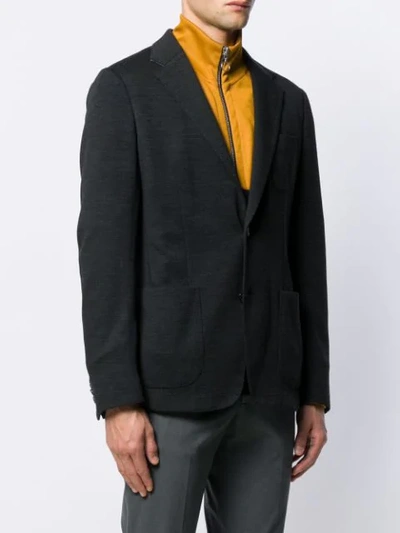 Shop Z Zegna Single-breasted Blazer In Blue