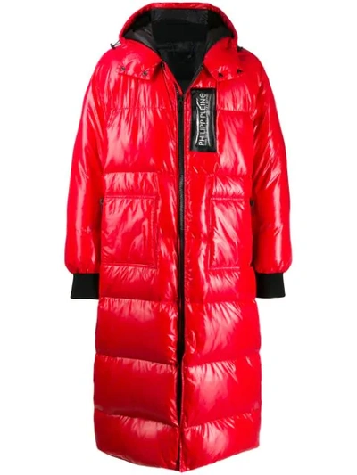 Philipp Plein Anniversary 20th Long Jacket In Red ModeSens