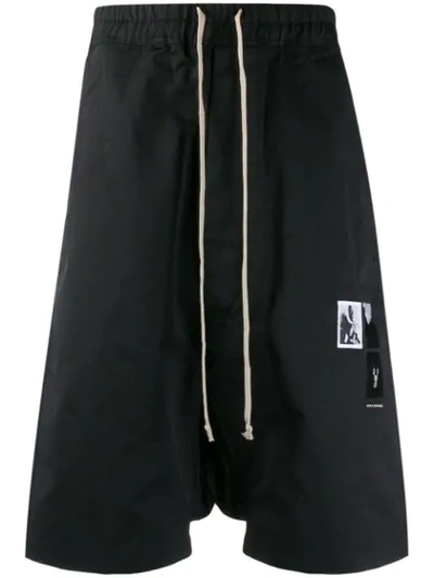 Shop Rick Owens Drkshdw Dropped Crotch Track Trousers In Black