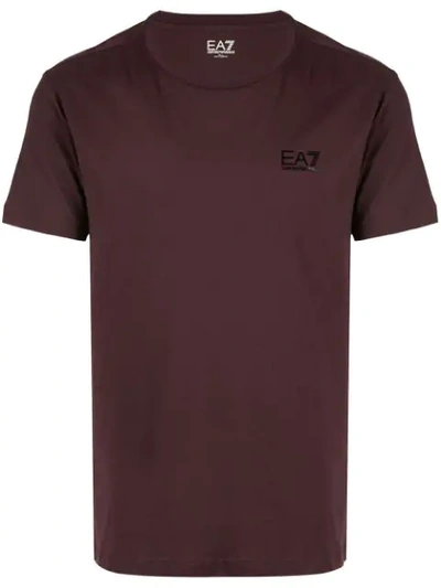 Shop Ea7 Logo Printed T-shirt In Purple