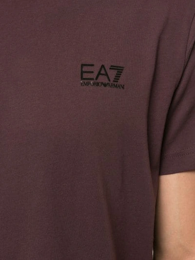 Shop Ea7 Logo Printed T-shirt In Purple