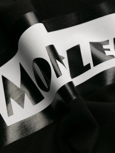 Shop Moncler Logo Print T-shirt In 999 Black