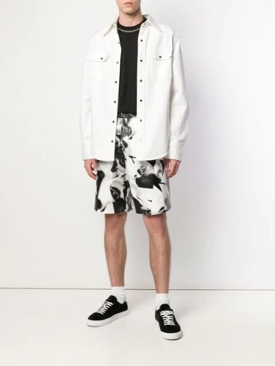 Shop Dsquared2 Eye Print Shorts In Black