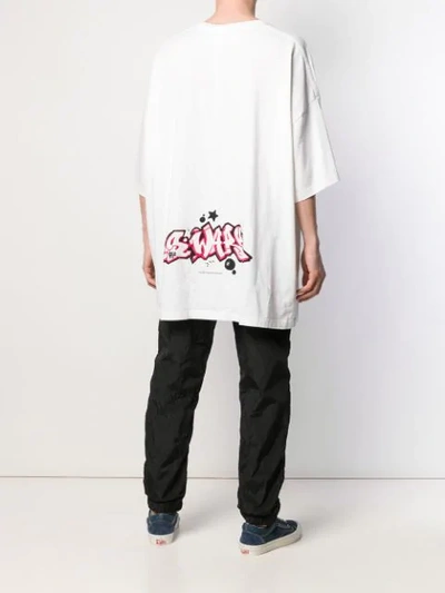 Shop Off-white Oversized Print T-shirt In White