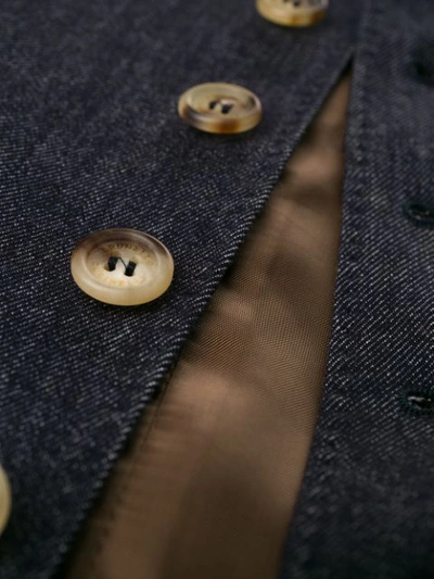 Shop Brunello Cucinelli Fitted Wool Waistcoat In Blue