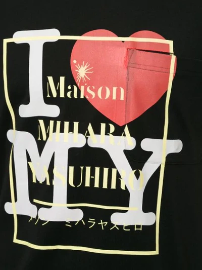 MAISON MIHARA YASUHIRO 印花圆领T恤 - 黑色