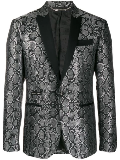 Shop Philipp Plein Elegant Blazer In Black