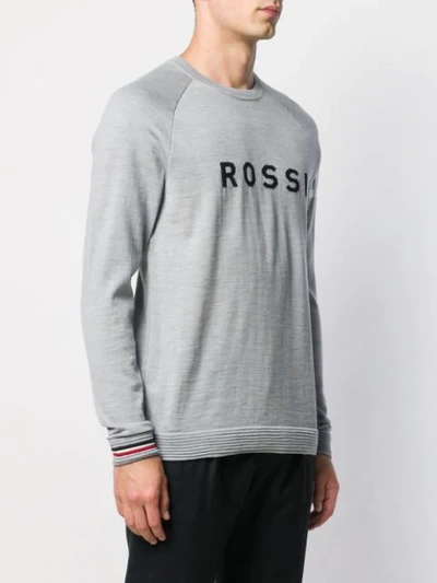 Shop Rossignol Logo Intarsia Jumper In Grey