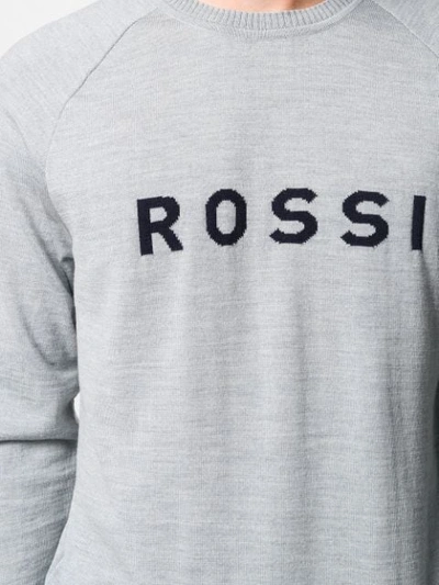 Shop Rossignol Logo Intarsia Jumper In Grey