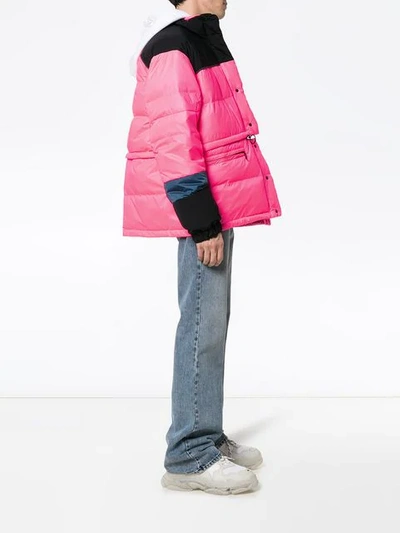 Shop Off-white Detachable Padded Down Jacket In Pink