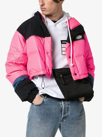 Shop Off-white Detachable Padded Down Jacket In Pink