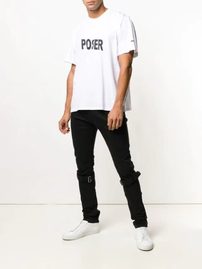 Shop Mr Completely 'poser' T-shirt In White