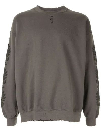 Shop Sasquatchfabrix Slouchy Fit Sweater In Charcoal Gray