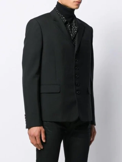 Shop Saint Laurent Fitted Single-breasted Blazer In Black