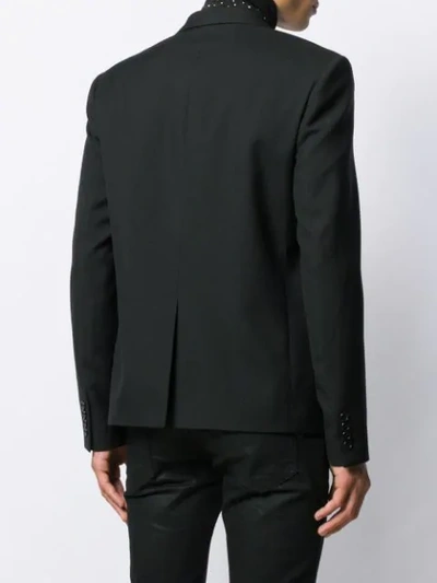 Shop Saint Laurent Fitted Single-breasted Blazer In Black