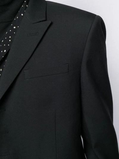 Shop Saint Laurent Fitted Single-breasted Blazer In Black