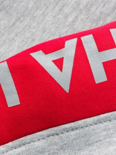 Alpha Industries Hooded Logo Sweatshirt In Grey