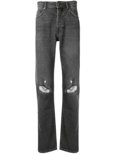 Shop Versace Jeans Jeans Im Distressed-look In Grey