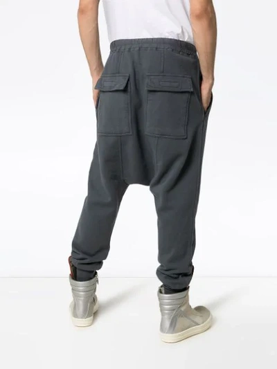 Shop Rick Owens Drkshdw Drop-crotch Track Pants In 48 Flint