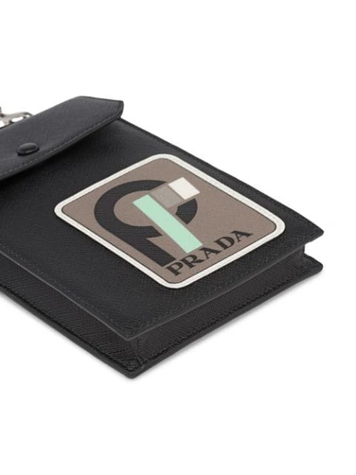 Shop Prada Iphone-hülle Mit Logo In Black