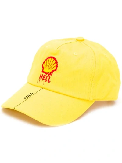 BOTTER EMBROIDERED DETAIL CAP - 黄色