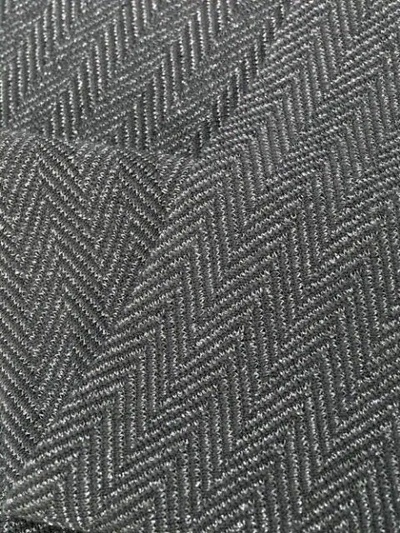 Shop Missoni Herringbone Pattern Scarf In Grey