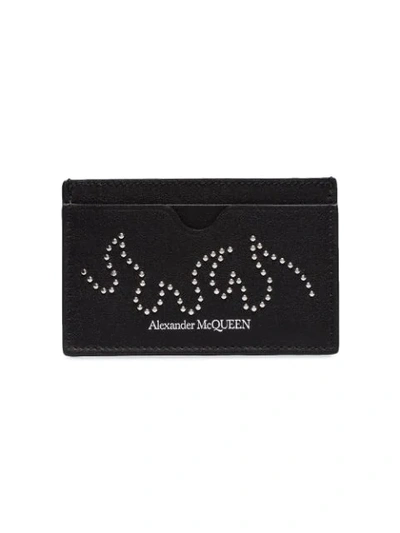 Shop Alexander Mcqueen Studded Details Cardholder In Black