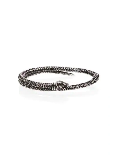 GUCCI METAL SNAKE BRACELET - 银色