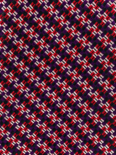 Shop Etro Checkered Tie In Red