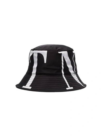 Shop Valentino Garavani Vltn Print Bucket Hat In Black