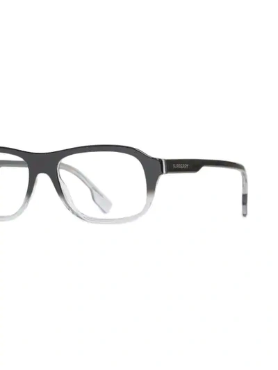 Shop Burberry Gradient Detail Rectangular Optical Frames In Black