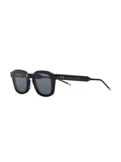 Shop Thom Browne Eyewear Black 412 Sunglasses