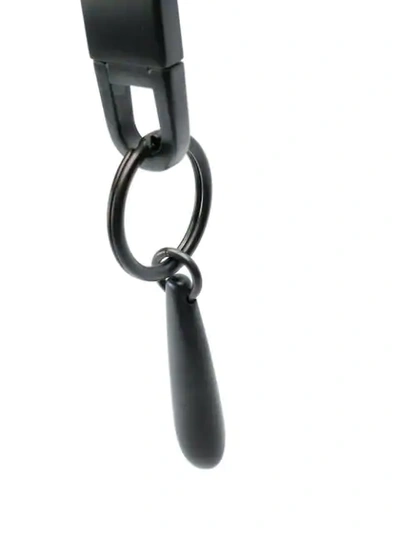 RICK OWENS LARRY TEARDROP KEYCHAIN - 黑色