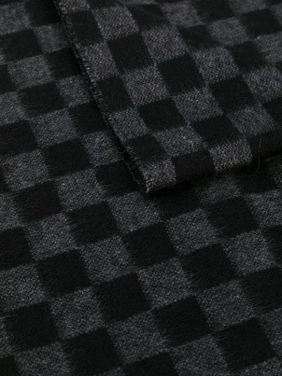 Shop Prada Check Knitted Scarf - Black