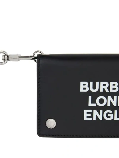 Shop Burberry Kartenetui Mit Logo-print In Black