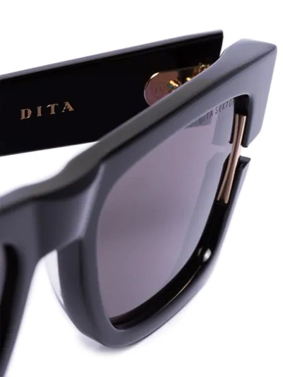 Shop Dita Eyewear Sekton Square Sunglasses In Black