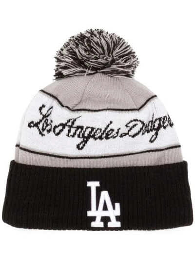 Shop Marcelo Burlon County Of Milan X Mlb Dodgers Beanie In Grey