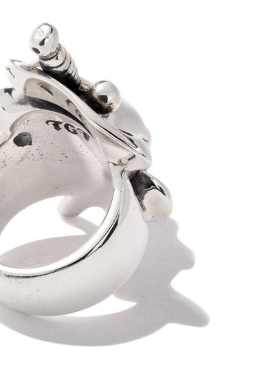 Shop The Great Frog Skull And Dagger Ring In Silver