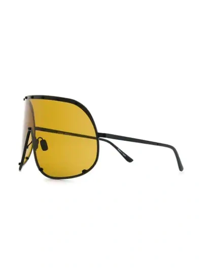 Shop Rick Owens Shield Sunglasses In Black