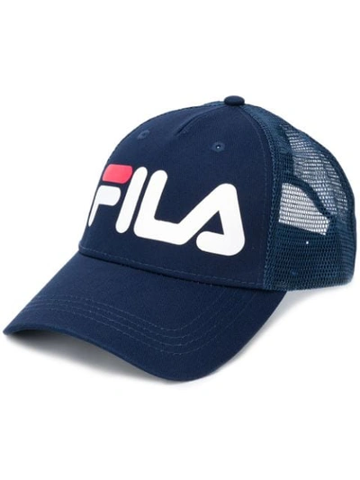Shop Fila Embroidered Logo Cap In Blue