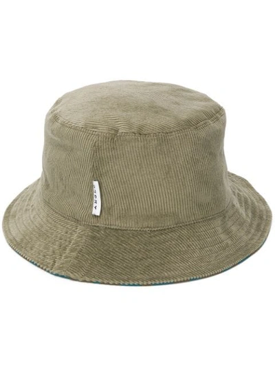 Shop Anglozine Bob Reversible Bucket Hat In Green