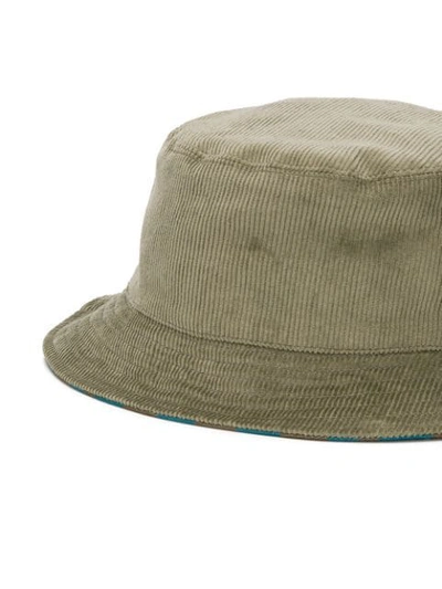 Shop Anglozine Bob Reversible Bucket Hat In Green