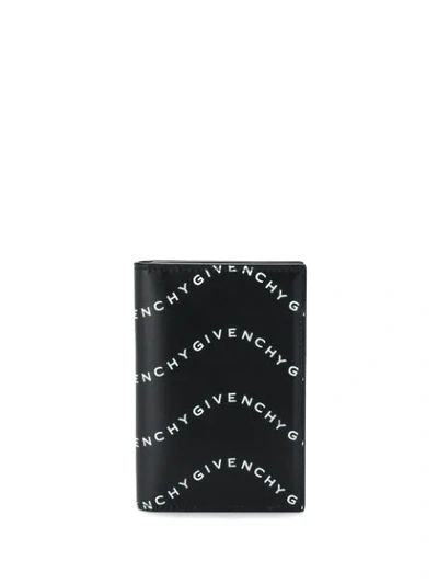 Shop Givenchy Logo Wave Print Cardholder In Black